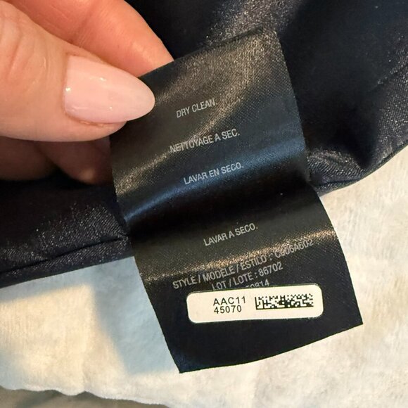 Elite Tahari Wool Purple Sheath Midi Dress Short Sleeve Back Zipper Size 4 - Picture 5 of 5